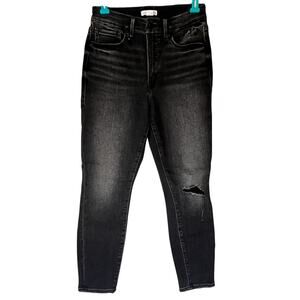 Good American Distressed Black Jean Jegging Size 4 / 27